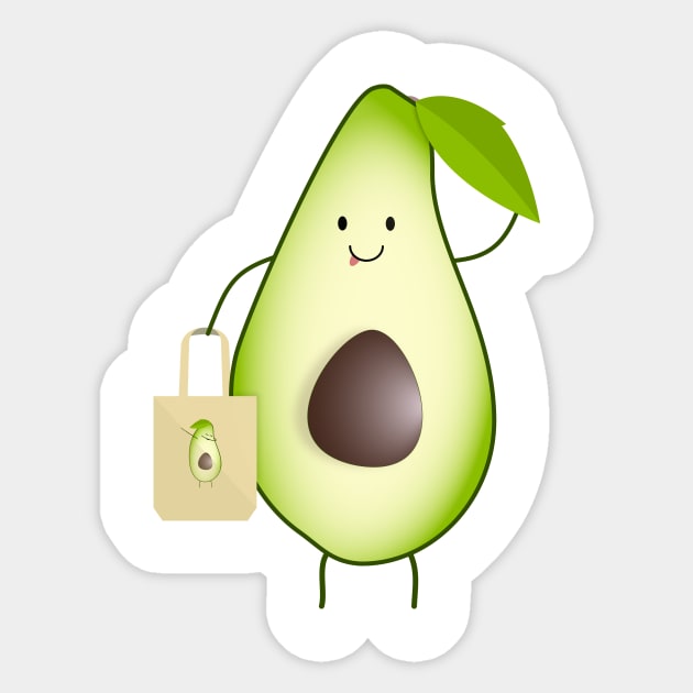 Avocado Sticker by SNZLER